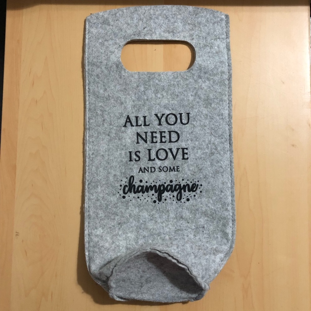 Felt Wedding Bridal Bachelorette Champagne Carrier